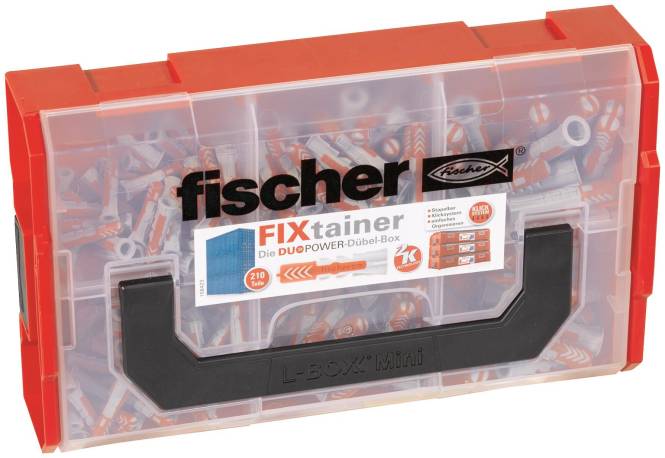 Fischer FIXtainer DUOPOWER (210) 535968 120/6x30,60/8x40,30/10x50 Dübel Install.Baumaterial