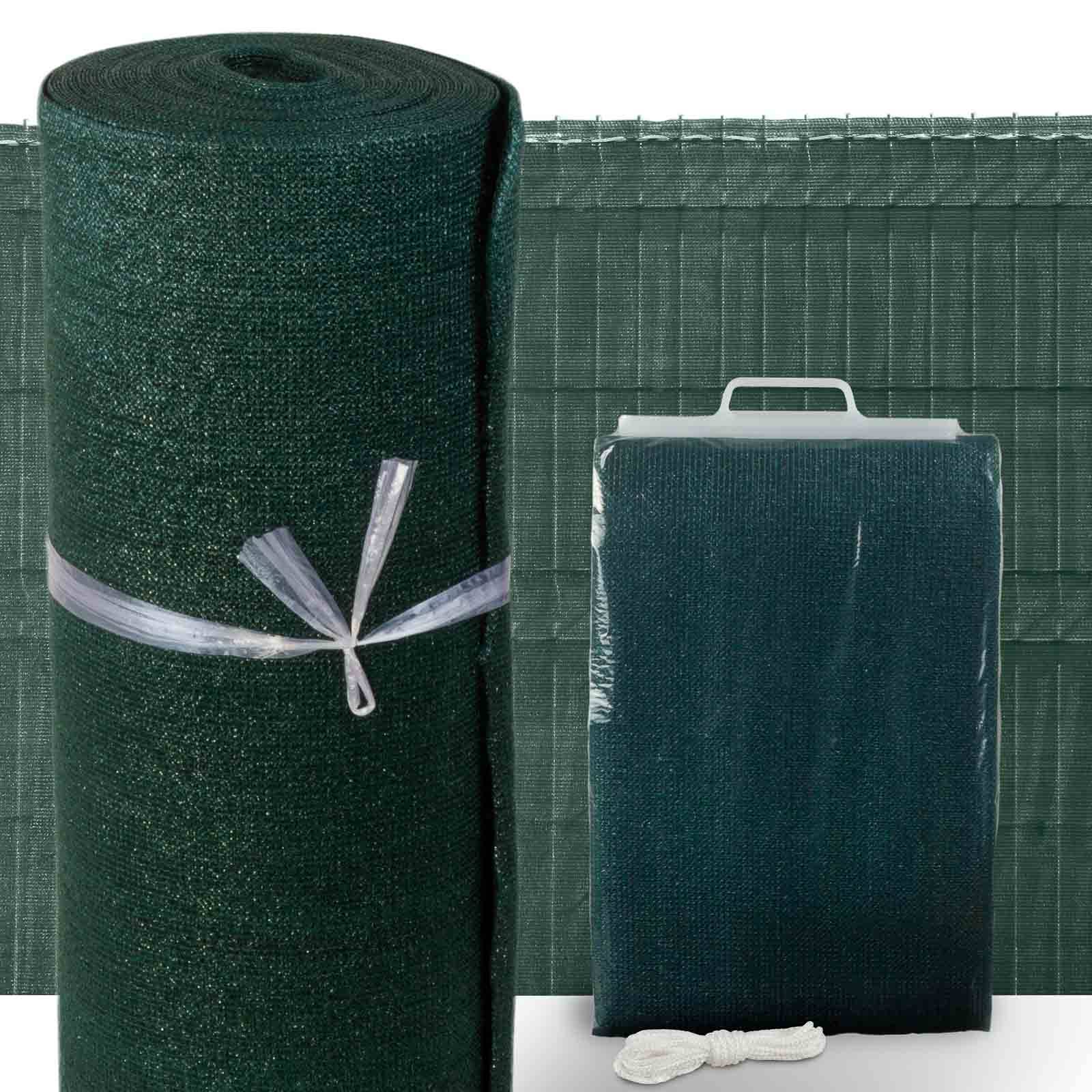 Zaunsichtschutz Blickschutz Balkonsichtschutz HDPE grün 1,50m hoch; 25m lang