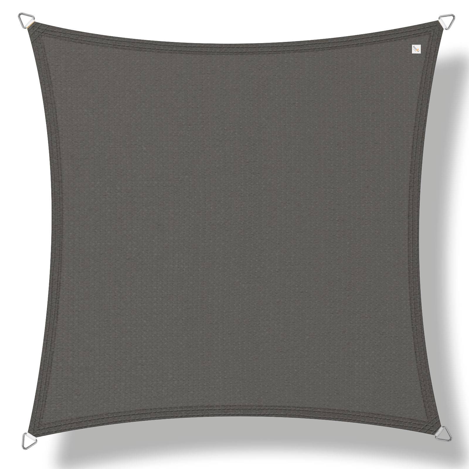 hanSe Marken Sonnensegel Sonnenschutz Schattensegel HDPE Quadrat 2x2m Graphit