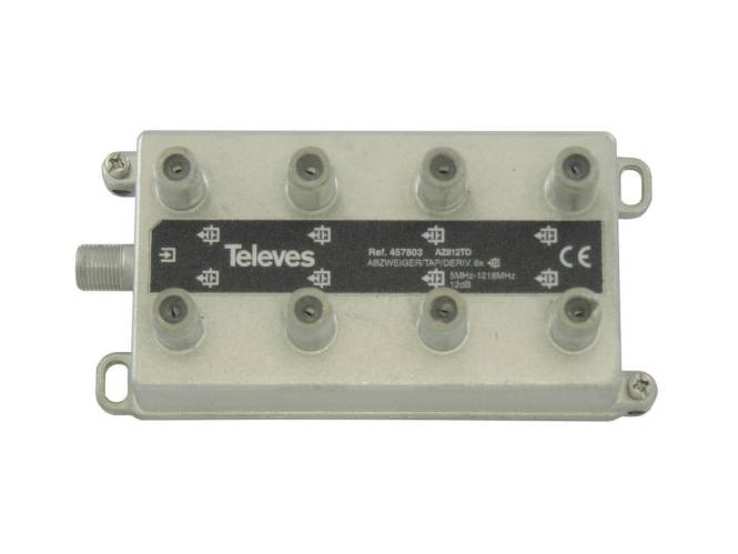 Televes 8-fach End-Abzweiger AZ812TD 5-1218 MHz AD:12dB 457803 Install.Baumaterial Antennen