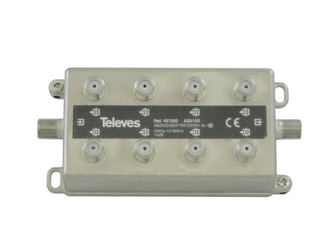 Televes 8-fach Abzweiger AZ814D 5-1218 MHz AD:14dB 457903 Install.Baumaterial Antennen