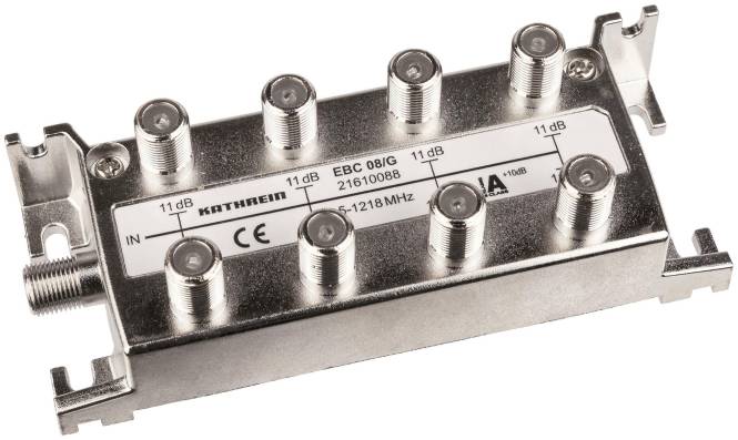 KATH Verteiler 8-fach EBC 08/G 11dB 5-1218MHz 21610088 Install.Baumaterial Antennen
