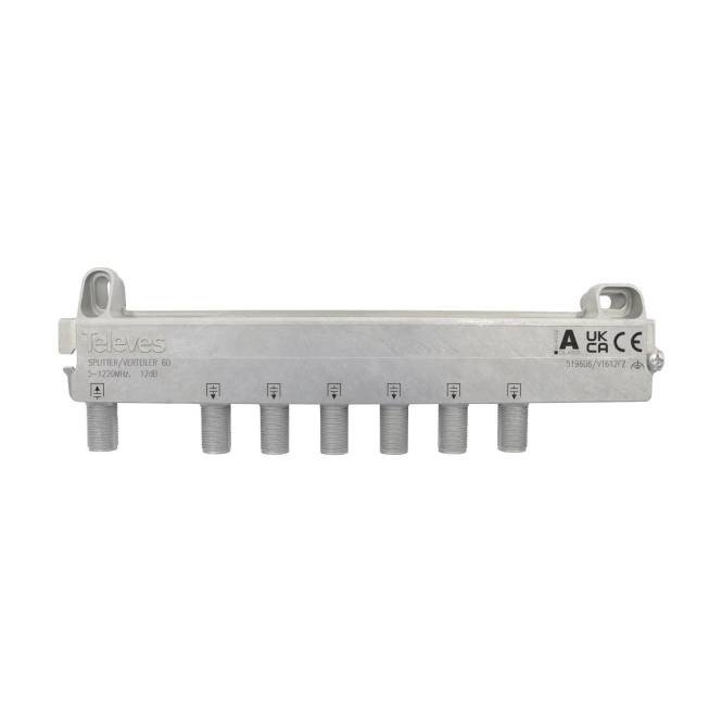 Televes 6-fach Verteiler VT612FZ 5-1218MHz VD: 12 dB 519606 Install.Baumaterial Antennen