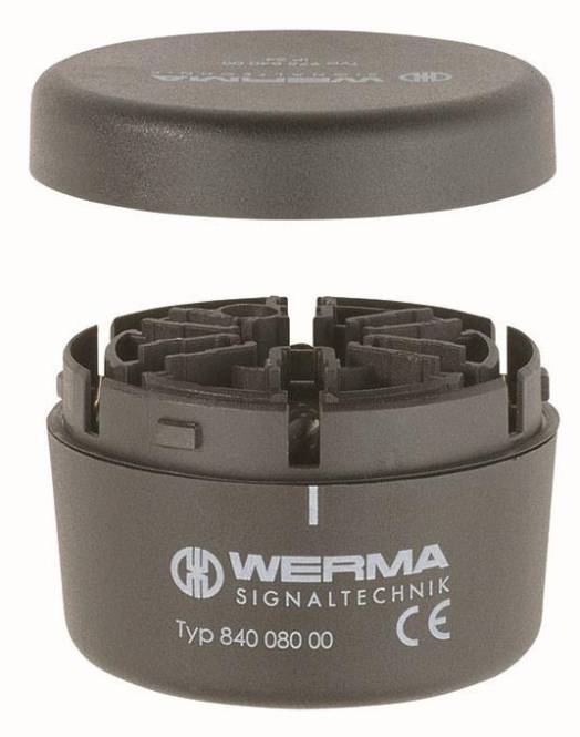 Werma Anschlusselement RM 84008000 12-230VAC/DC schwarz Rohrmontage Industriematerial