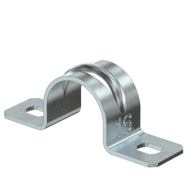 OBO 605 16 G Befestigungsschelle zweilappig 16mm St G 1018167 (Inhalt 1 Stück) Install.Baumaterial