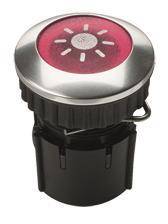 GRO Klingeltaster mit Beleuchtung 63022 Protact 101 LED rot/Aluminium Install.Baumaterial