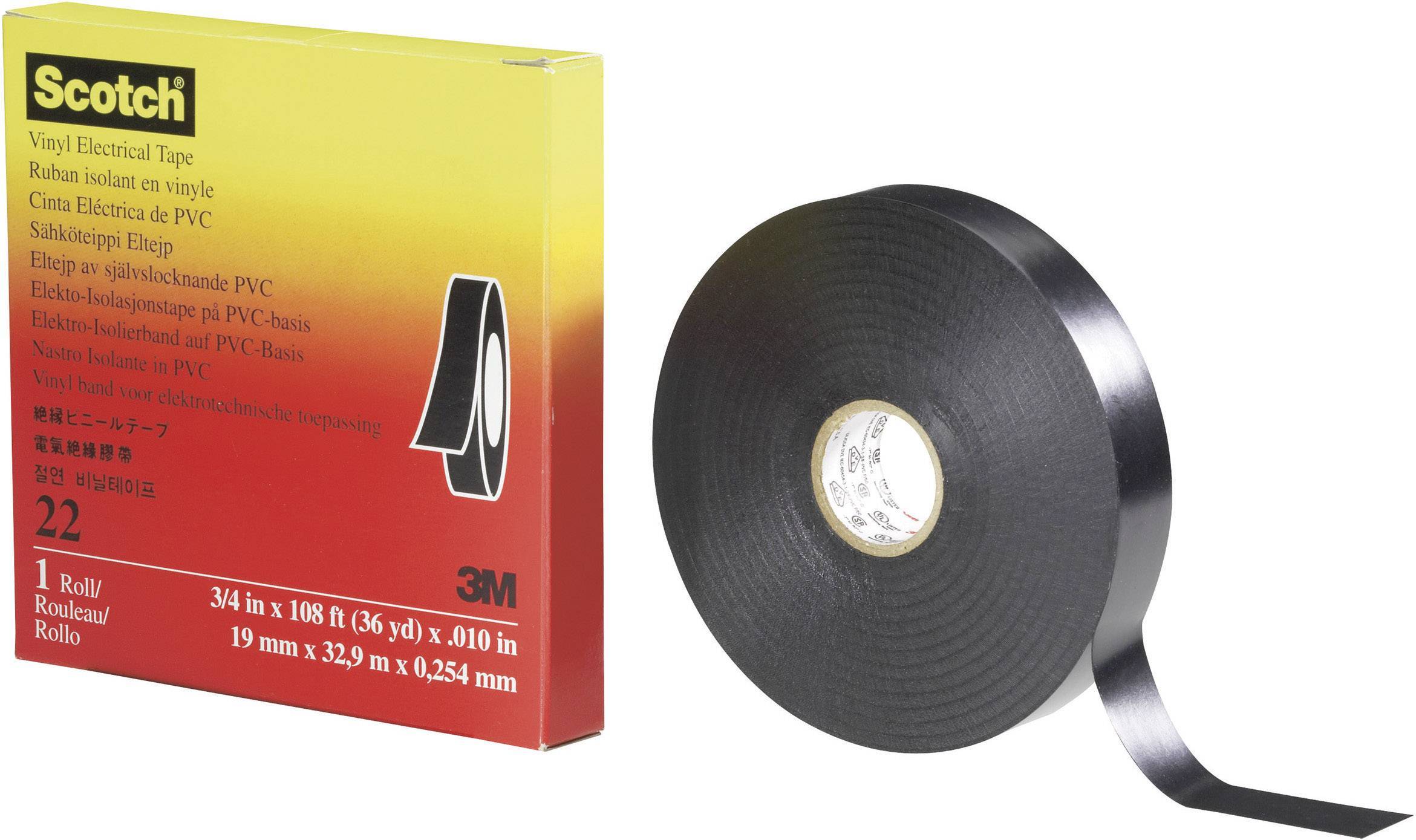 3M Iso-Band 38mm X 33m Nr.22 SCOTCH22 hohe mechanische Beanspr. Install.Baumaterial Isolierung