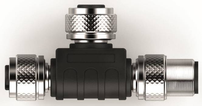 Bernstein T-Adapter für Reihenschaltung 6075989082 ATS-M12/4-M12/8 A Industriematerial Sensorik