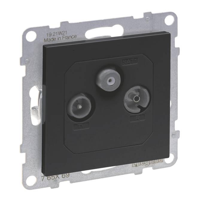 Legrand 765469 SEANO Enddose TV-R-SAT f. HD-TV in der Farbausführung Anthrazit Install.Baumaterial