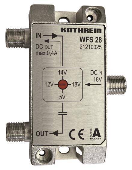 KATH Fernspeiseweiche WFS 28 5-2150 MHz, F-Connectoren Install.Baumaterial Antennen