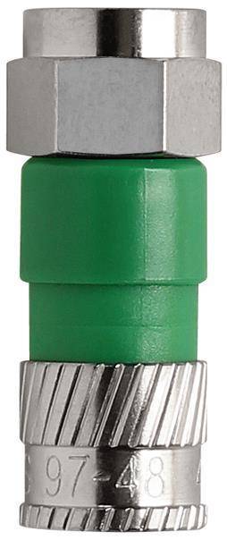 AXING F-Compression-Stecker CFS 97-48 NITIN-beschichtet DielektrikumsDM: 4,9mm (Inhalt 50 Stück)