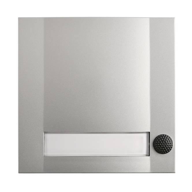 GRO AP Kontaktplatte 51113 Domolux SIM/SW 1fach silber matt/sch Install.Baumaterial