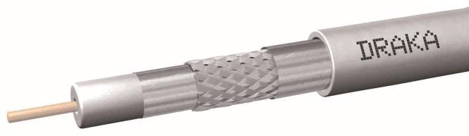 Draka Koaxkabel 1,0x4,65 Coax10AD10SAL 100mRing >100dB weiss PE 60014932 (Inhalt 100 Stück) und