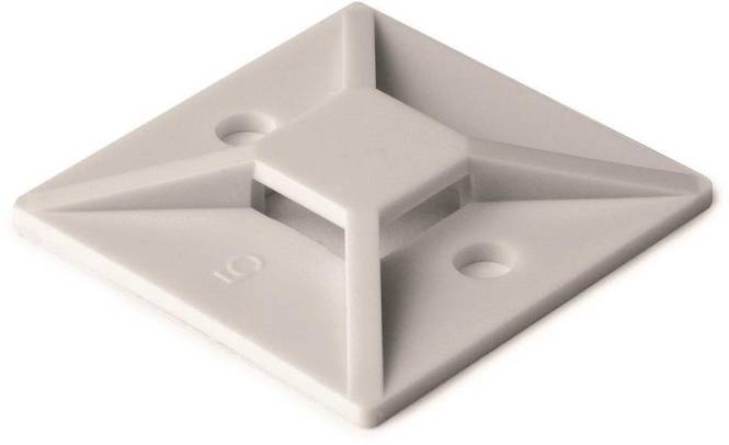 Hellermann MB3A-PA66-WH(100) Klebesockel 19x19mm weiß 151-28349 (Inhalt 100 Stück)