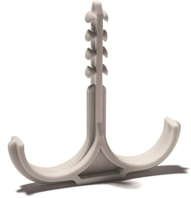 Schnabl DSS 20-25 H0 hellgrau Doppel- steckschelle f.Rohrverlegung 30240 (Inhalt 200 Stück)