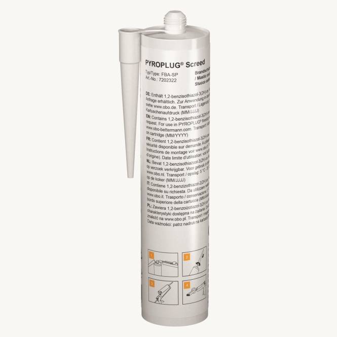 OBO FBA-SP Brandschutz-Spachtelmasse in ** Kartusche 310ml braun 7202322 Install.Baumaterial