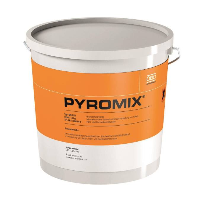 OBO MSX-E1 Brandschutzmörtel f.Kombischott 10kg 7206058 Install.Baumaterial Befestigungsmaterial