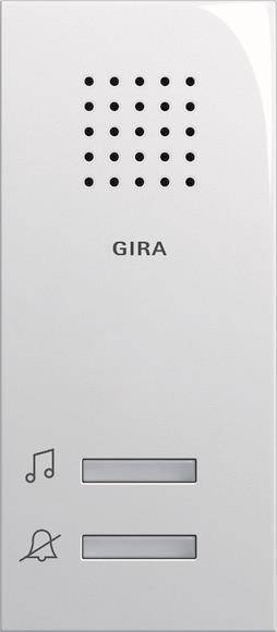GIRA 120003 Gong AP System 55 Reinweiß glänzend Install.Baumaterial Hauskomm/Batt/Sicher