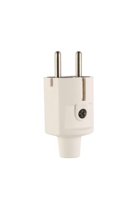 ABL Compact Stecker SCHUKO & 100000047 fr-be TPE weiß IP20 Typ 1505 (Inhalt 20 Stück)