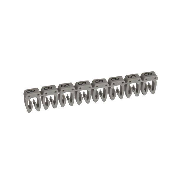 Legrand 038218 Kennzeichnungssystem CAB3 0,5-1,5qmm Ziffer:8 grau (Inhalt 1200 Stück) Isolierung