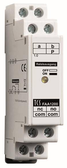TCS Türöffner-Relais FAA1200-0400 zur Hutschinenmontage 1TE Install.Baumaterial Türkommunikation