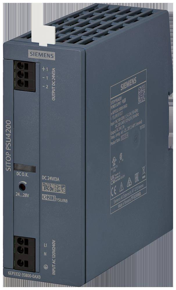 Siemens 6EP3332-3SB00-0AX0 SITOP PSU4200 Stromversorgung 1phasig DC 24V/3A Industriematerial