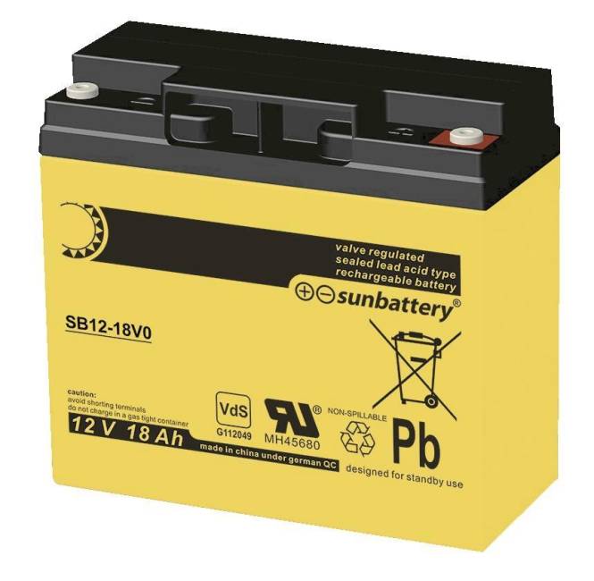 ABUS VdS Akkumulator 12 V, 18 Ah BT2190 Install.Baumaterial Hauskomm/Batt/Sicher Sicherheitstechnik