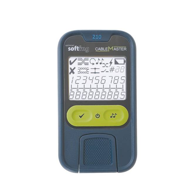 Softing CM210 CableMaster 210 Durch- gangs u.Verdrahtungstester LCD 226101 Install.Baumaterial