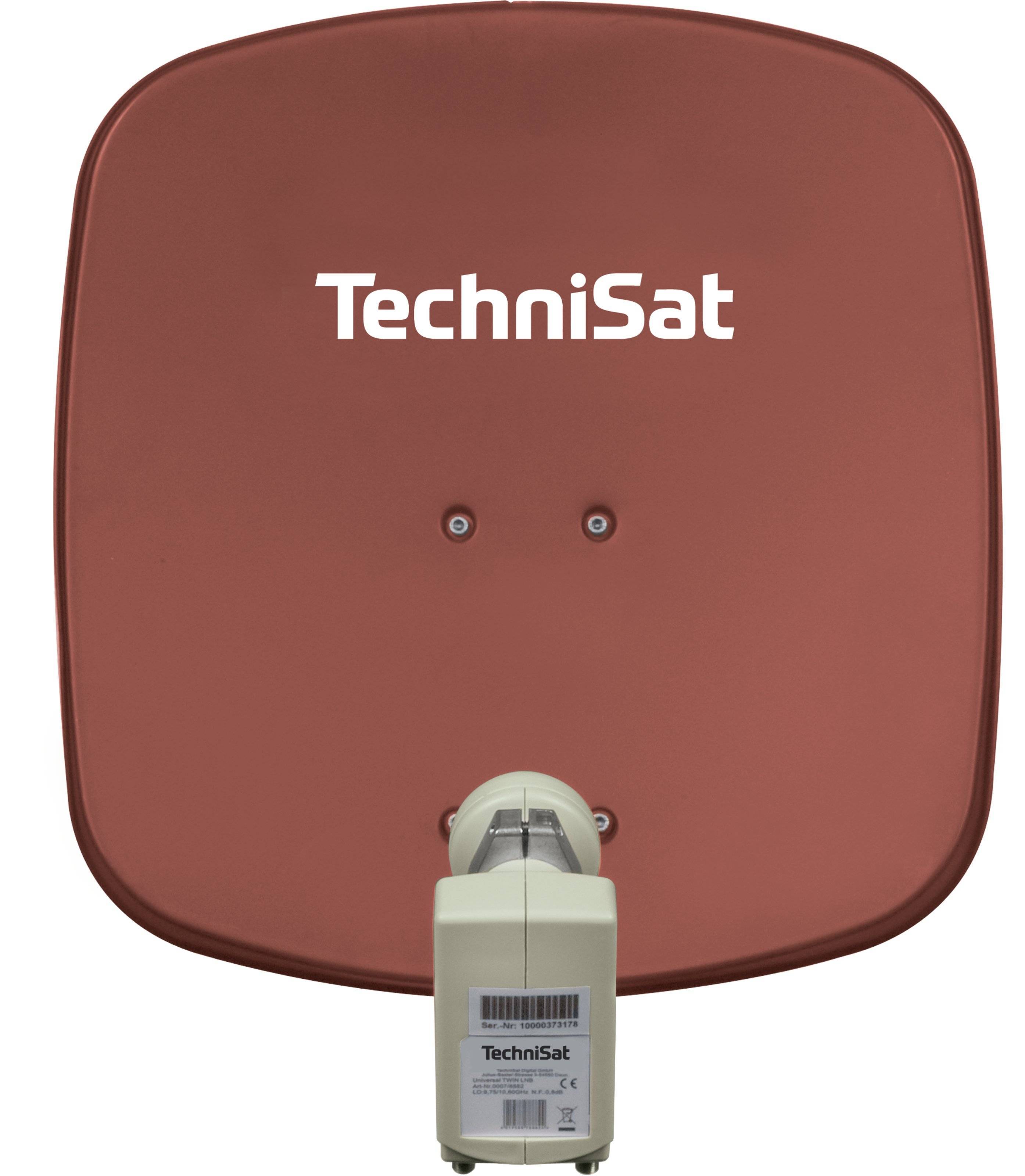 TechniSat DigiDish 45 rot 1445/2882 mit Universal-Twin-LNB Install.Baumaterial Antennen