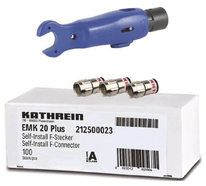 KATH SelfInstall-Stecker-Set ZAH 15 PLUS Plastik-Box, 100x EMK 20 und ZAW 16 Install.Baumaterial