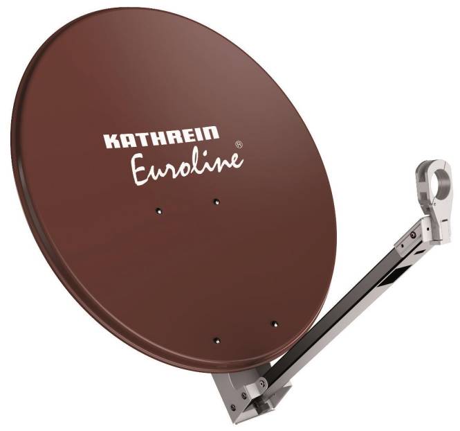KATH Offset-Parabol-Spiegel KEA 850/R 85cm Alurefl. Metall-Rückenteil rotbraun Install.Baumaterial