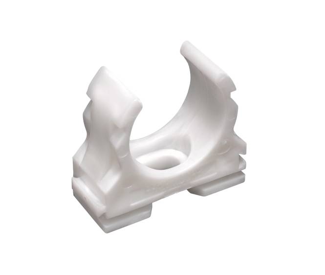 Fränkische clipfix-UV 25 weiß Ku-Klemmschelle M25 22572025 (Inhalt 1 Stück) Install.Baumaterial