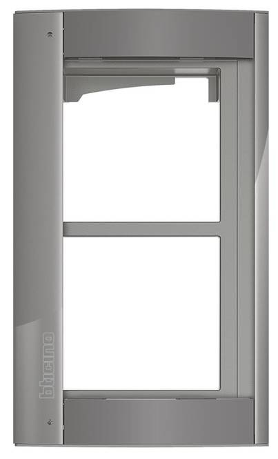 BTicino 350223 Abdeckrahmen 2M m.Träger f.Türstation SFERA Aluminium Allstreet Install.Baumaterial