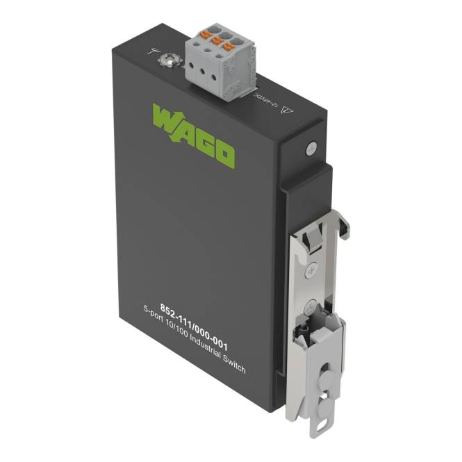 WAGO 852-111/000-001 Industrial-ECO- Switch,5 Ports 100Base-TX,schwarz Industriematerial Automation