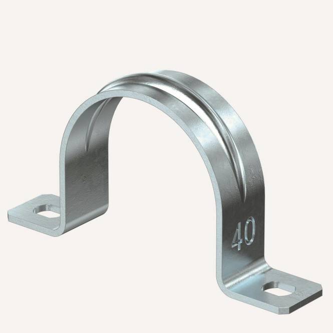 OBO 605 40 G Befestigungsschelle zweilappig 40mm St G 1018396 (Inhalt 1 Stück) Install.Baumaterial