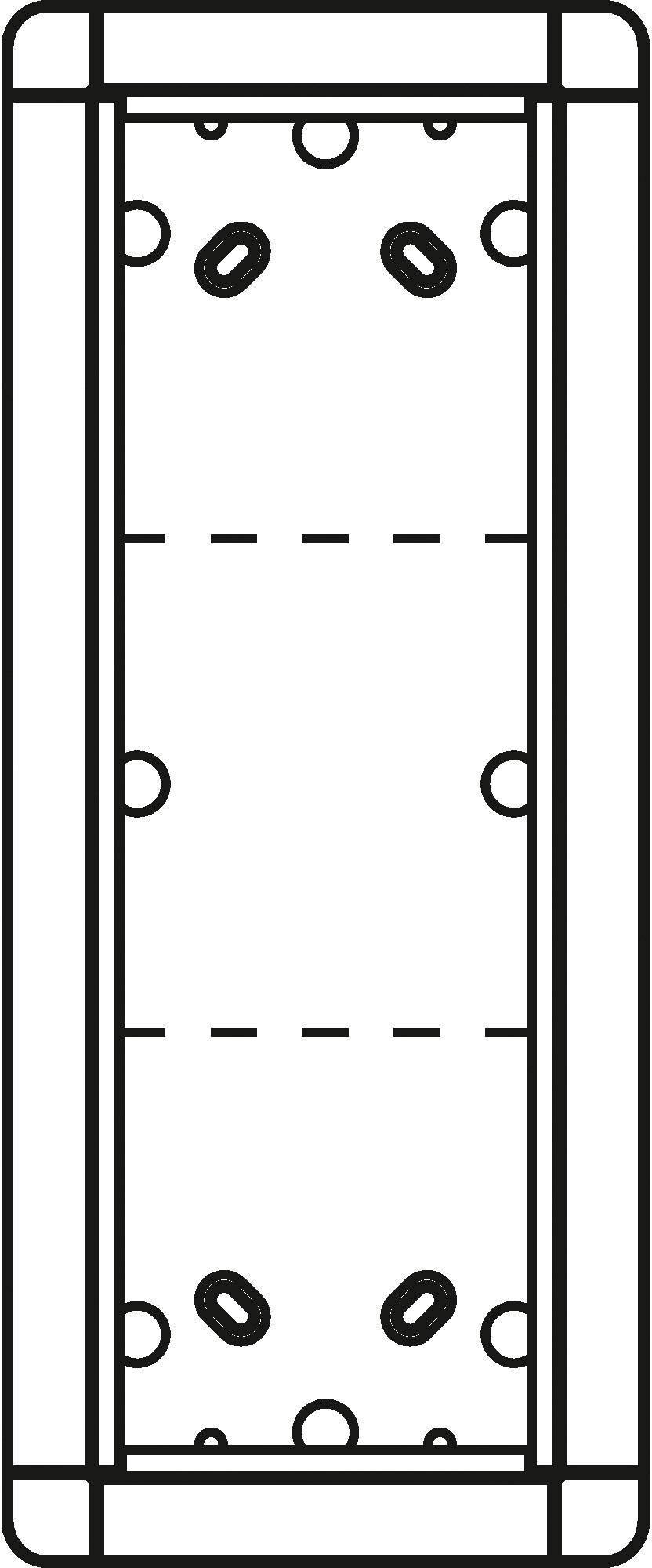 Ritto Portier Rahmen AP 3fach 1883370 weiß Install.Baumaterial Hauskomm/Batt/Sicher