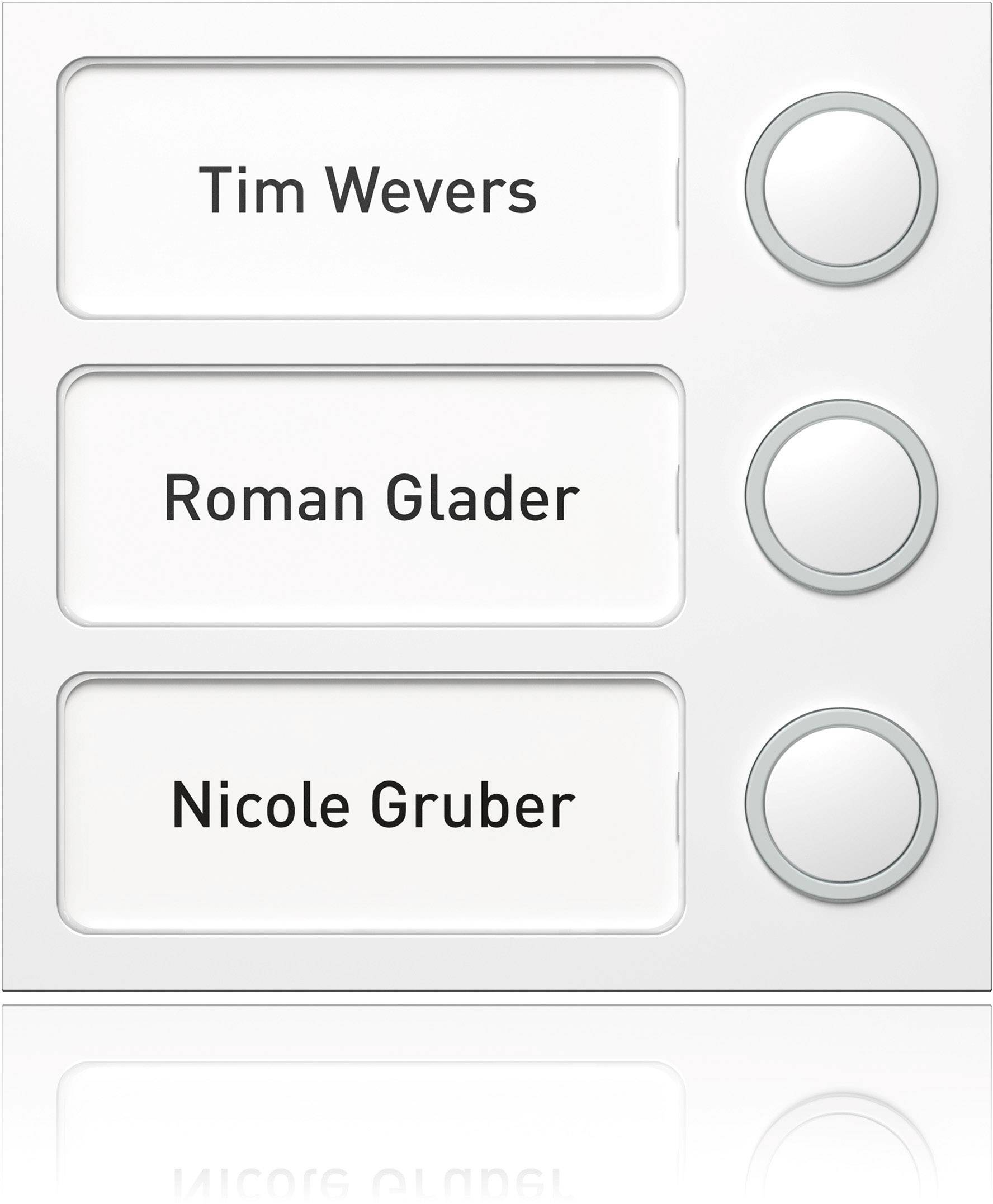 Ritto Portier Tastenmodul 1875370 (3Tasten) weiß Install.Baumaterial Hauskomm/Batt/Sicher