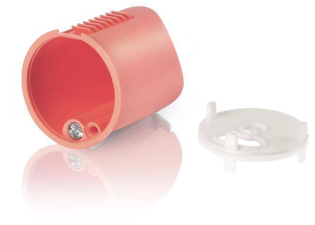 f-tronic HW Wandauslassdose 45mm m. E134 Deckel 7350098 Install.Baumaterial Verlegesys/Verbi.Mat