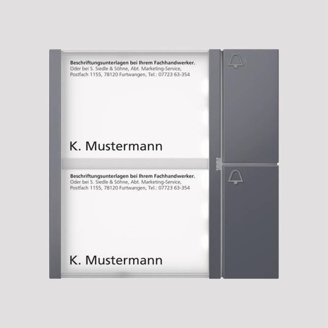 SIED Bus Tasten Modul BTM 650-02 AG anthrazitgrau 04908 Install.Baumaterial Hauskomm/Batt/Sicher