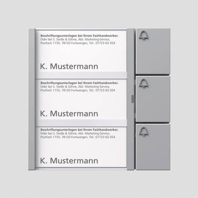 SIED Tasten-Modul TM612-3SM 3fach alt TM 611-03 SM 35524 Install.Baumaterial Hauskomm/Batt/Sicher