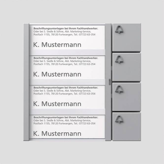 SIED Tasten-Modul TM612-4SM 4fach alt TM 611-04 SM 35528 Install.Baumaterial Hauskomm/Batt/Sicher