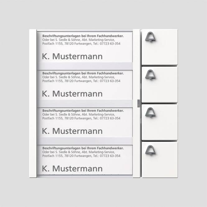 SIED Bus Tasten-Modul BTM650-04W 4fach alt Btm 650-4W 35740 Install.Baumaterial Hauskomm/Batt/Sicher