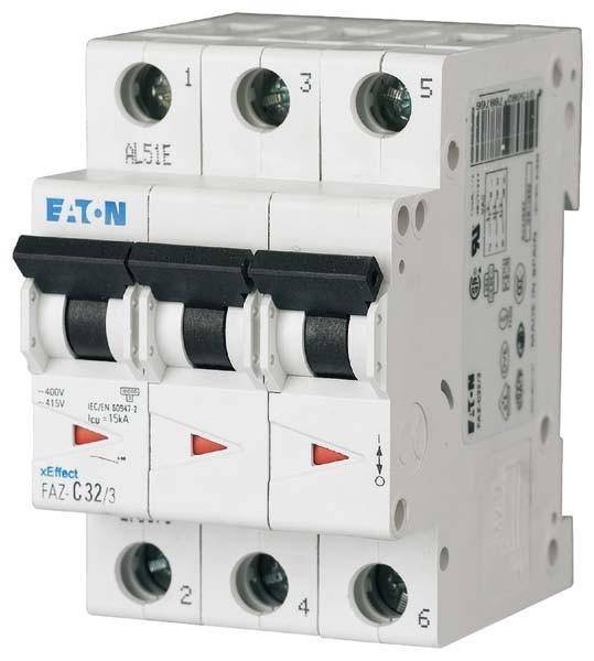 EATON FAZ-C6/3 LS-Schalter 6A 3p 278867 C-Char Industriematerial Ind-Schaltgeraete