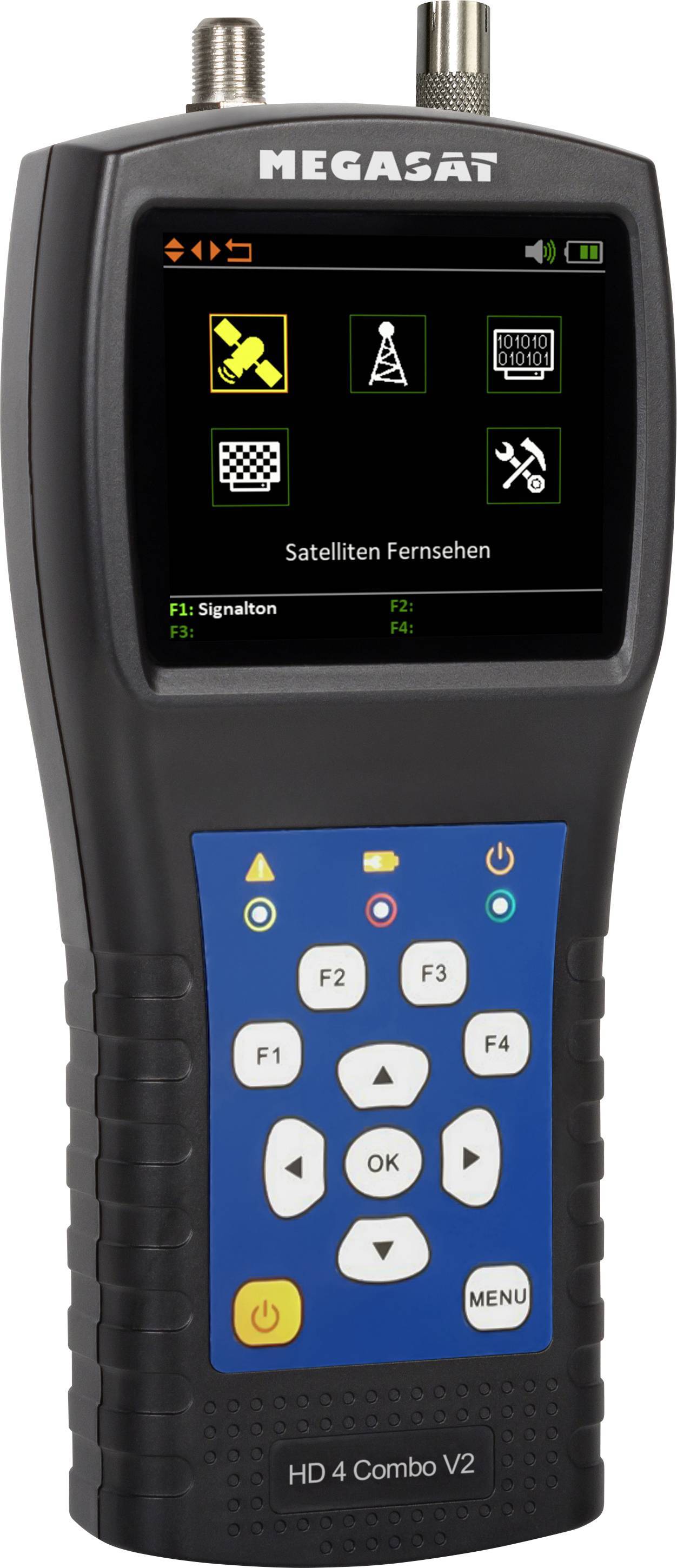 Megasat hd 4 Combo v2 Satmessgerät DVB-S/-S2/-T/-T2/-C,6cm Display,Unicable Install.Baumaterial