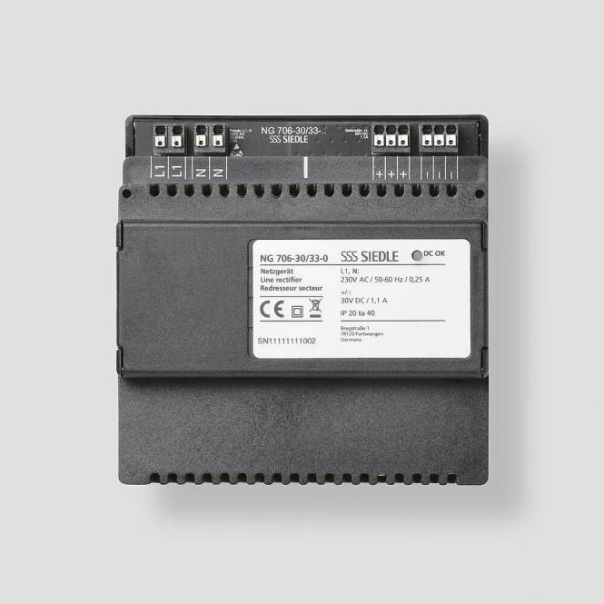 Siedle Netzgerät Schwarz NG 706-30/33-0 Install.Baumaterial Hauskomm/Batt/Sicher Türkommunikation