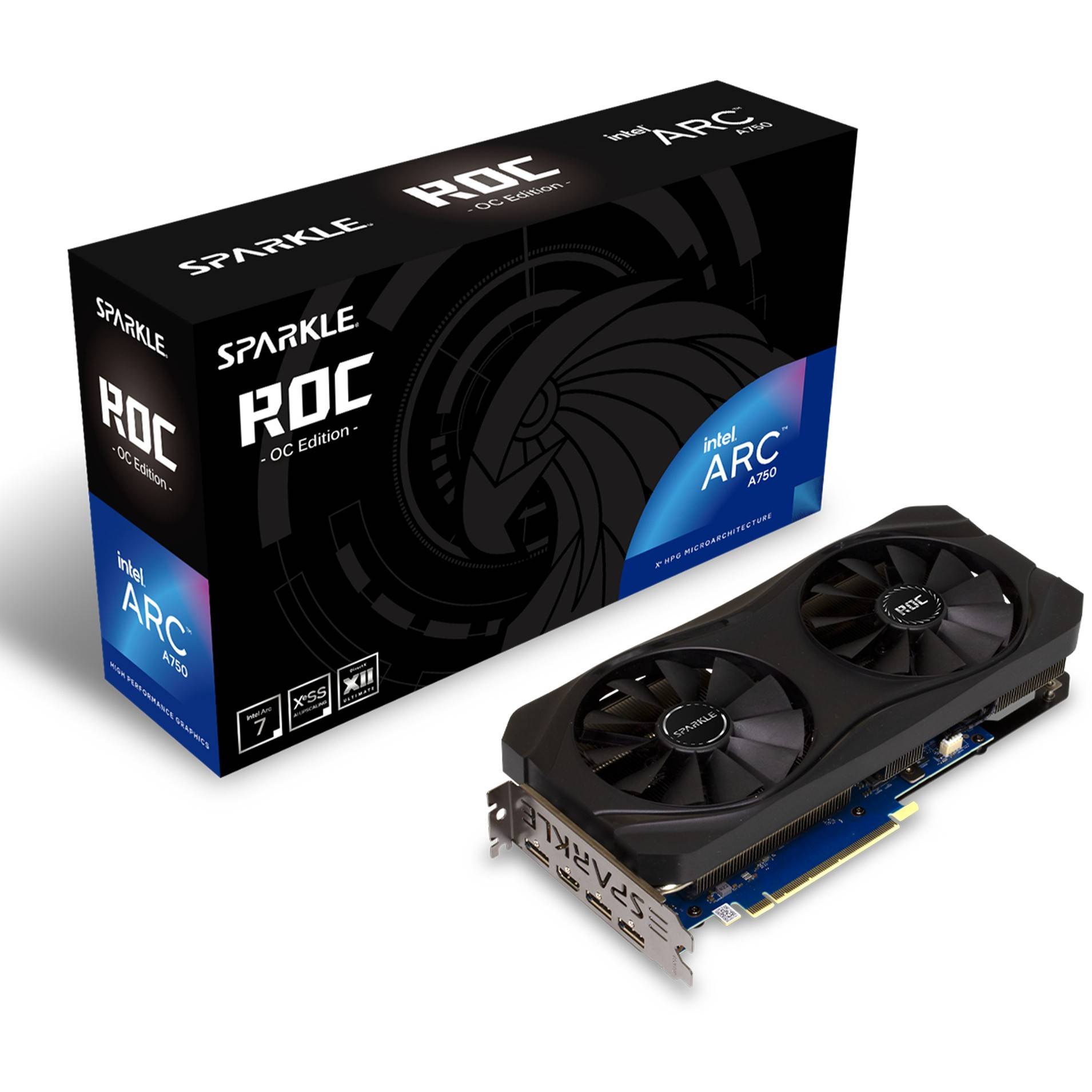 A750 8GB Sparkle Intel Arc ROC OC GDDR6 Grafikkarten PCI-Express