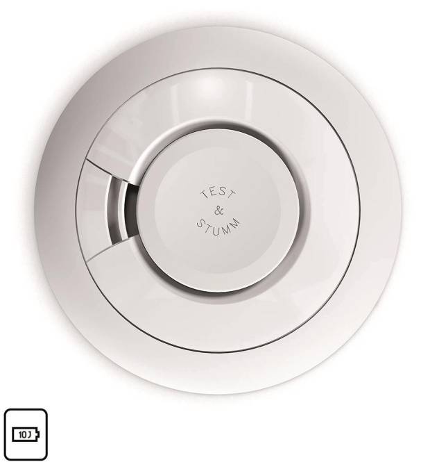 EI 10-Jahres Rauchwarnmeld. EI650i-0L177 Stand-alone Gerät Sammelverp. (10 Stk) Install.Baumaterial