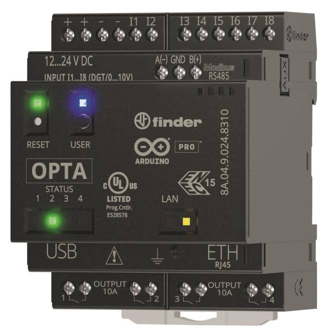 Finder OPTA Plus m. 8A.04.9.024.8310.CXX integrem Leitstand zum Energiemonitoring Industriematerial