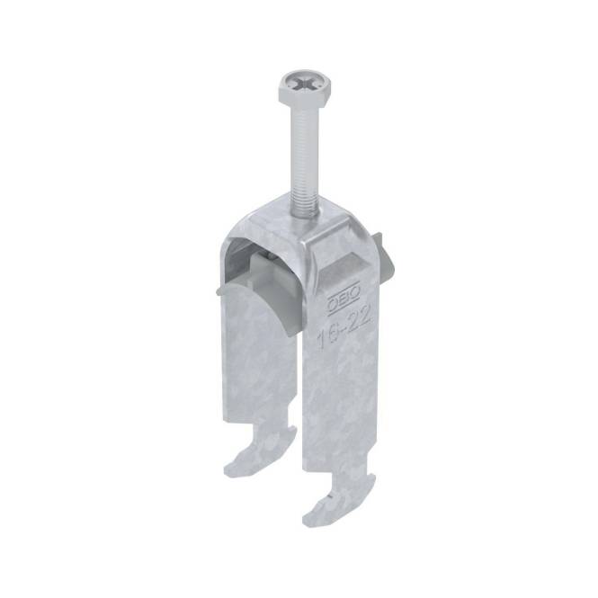 OBO BS-H2-K-22 FT Bügelschelle 2056 2f 16-22mm tauchfeuerverzinkt 1186217 (Inhalt 1 Stück)