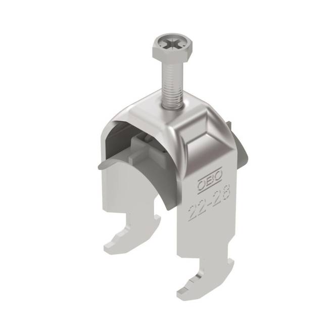 OBO BS-H1-K-28 ALU Bügelschelle 2056 22-28mm 1186422 (Inhalt 1 Stück) Install.Baumaterial